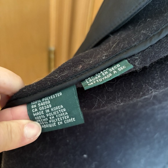 Ralph Lauren LRL Mens Size L Overcoat Jacket Dress Coat Black Front Pockets - Picture 2 of 12